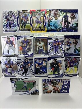 Lamar Jackson/Kyle Hamilton Ravens 17 card lot w/ Derrick Henry/Andrews/Humphrey